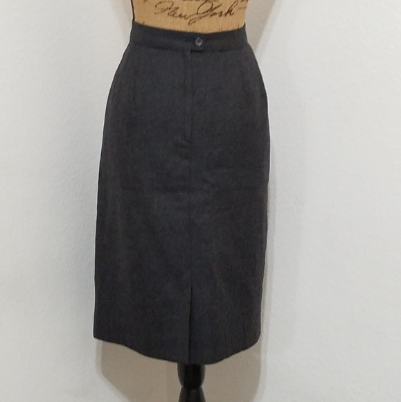 Giorgio Sant 'Angelo 100% wool dark grey skirt size 14 - Picture 3 of 7